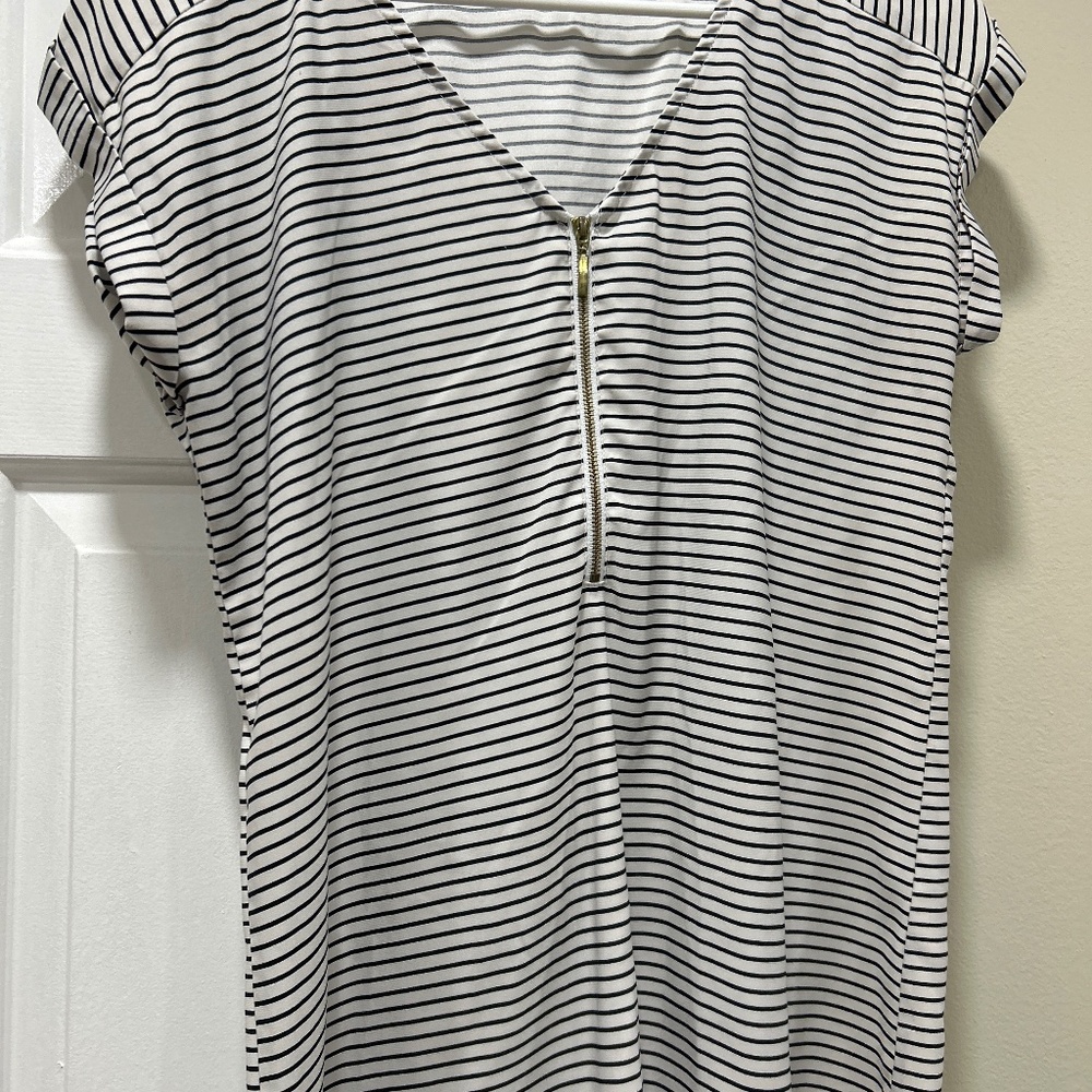 Express zip v neck tee